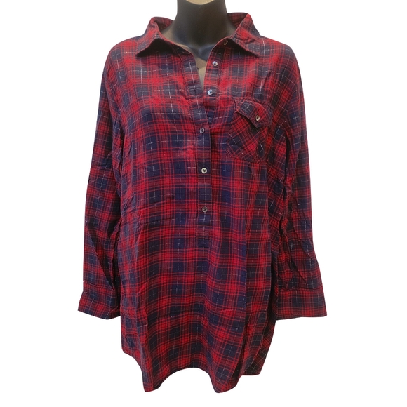 J. Crew Factory women's plaid button up size M - Picture 1 of 5